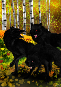 three_black_wolves_by_redevileyes-d46mx3z