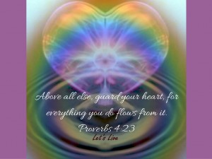 Above all else, guard your heart, for everything you do flows from it. Proverbs 4-23